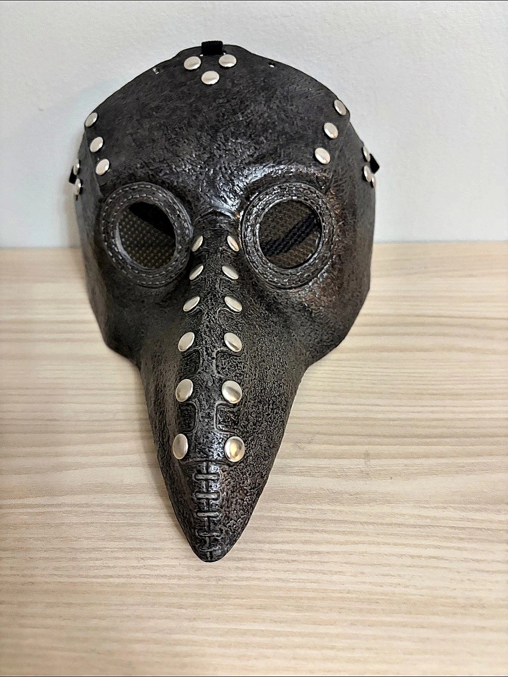 Studded Black Adult Costume Mask